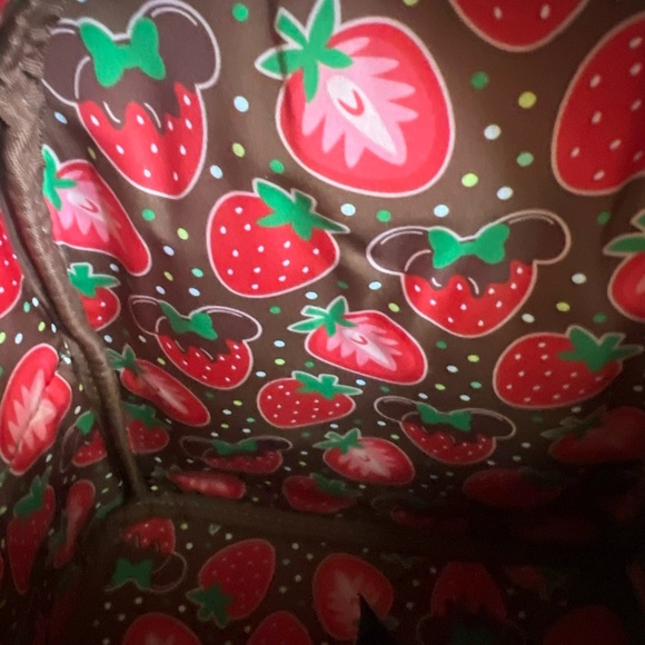 Loungefly Disney Minnie Mouse Chocolate Dipped Strawberry Backpack Ears Set NWT - Picture 15 of 16